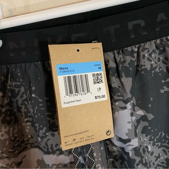 Nike Trail Dri-Fit Stride 7" Running Shorts Gray FV9949-010 $70 - Size Medium - Picture 5 of 8